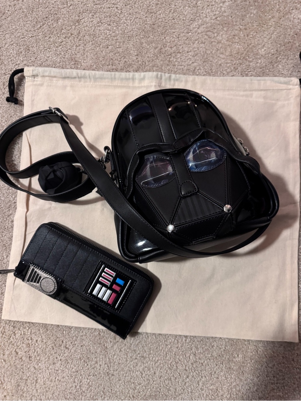 Loungefly Star Wars Darth Vader Crossbody Bag and Wallet Set